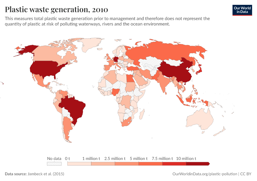 A thumbnail of the "Plastic waste generation" chart