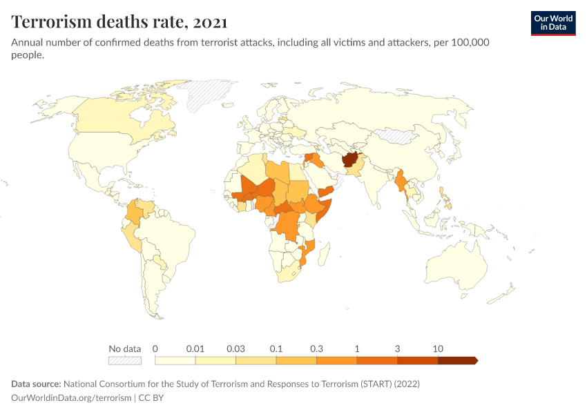 A thumbnail of the "Terrorism deaths rate" chart
